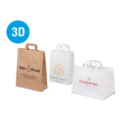 Papiertragetaschen mit Flachhenkel bedrucken