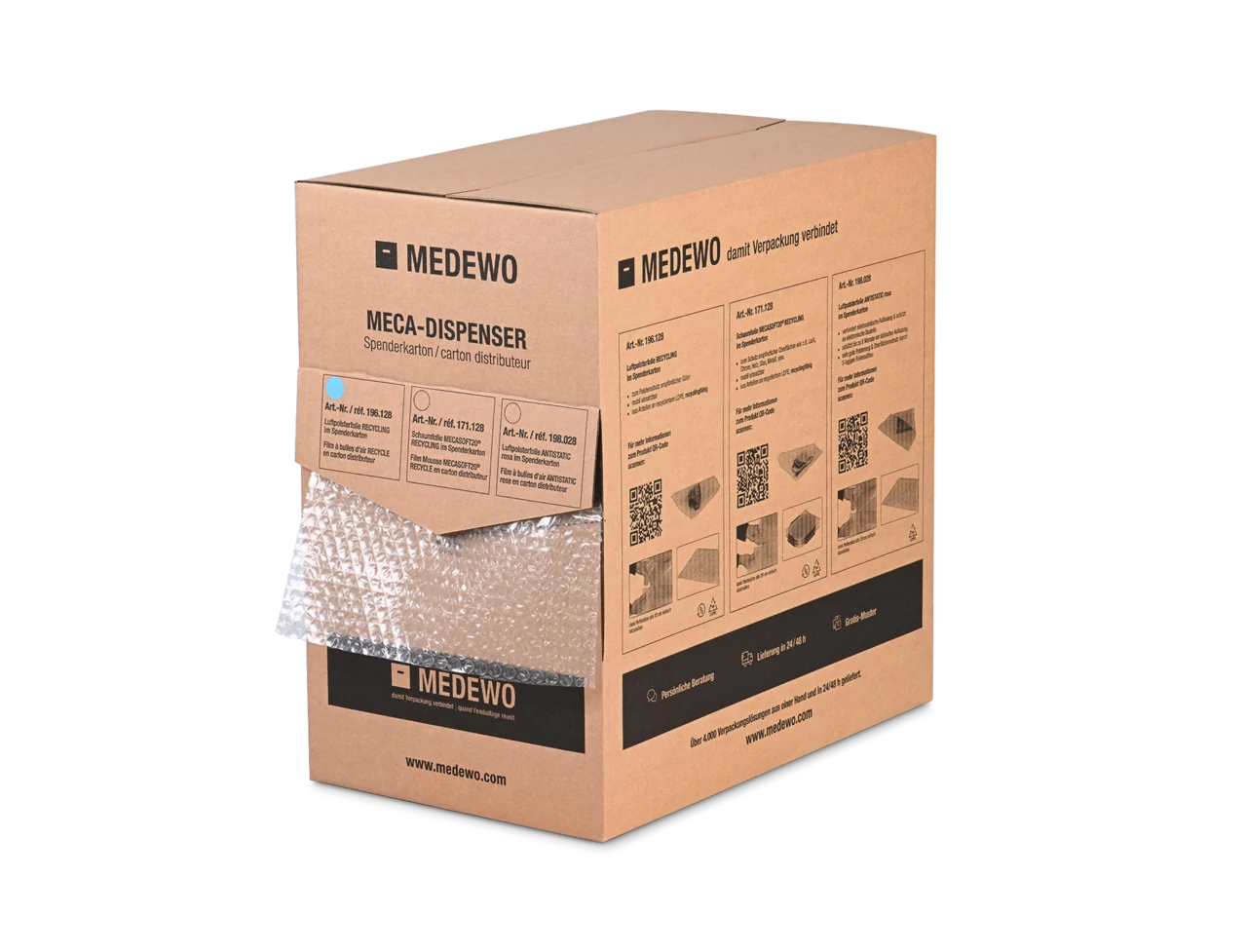 Luftpolsterfolie RECYCLING im Spenderkarton