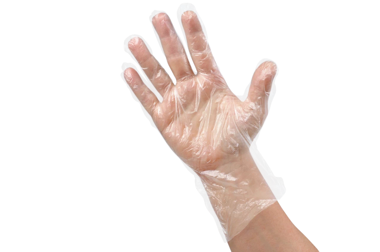 HDPE-Handschuh geblockt, transparent