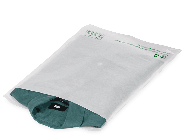 Flachbeutel aus Pergaminpapier mit Selbstklebeverschluss