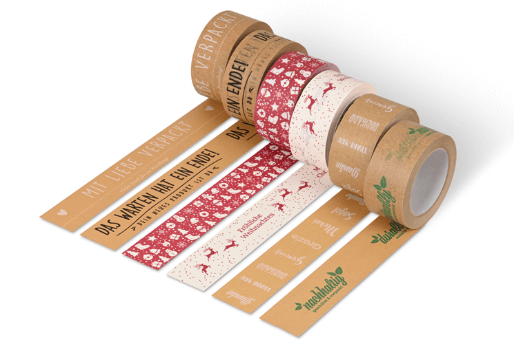 Bedruckte Papier-Packbänder