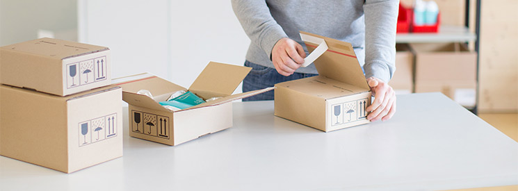 Retourenoptimierte Postkartons